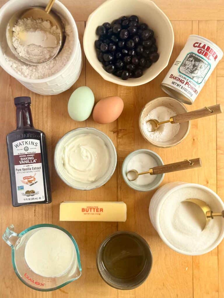 bakery-style blueberry muffin ingredients
