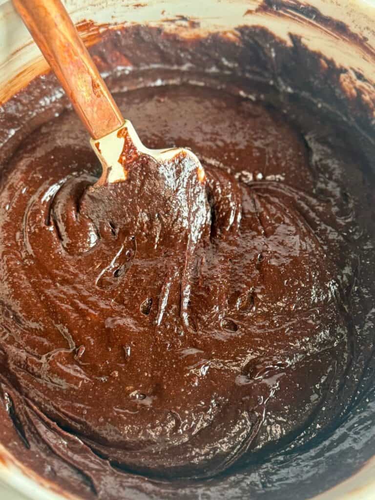 espresso brownies-brownie batter in bowl