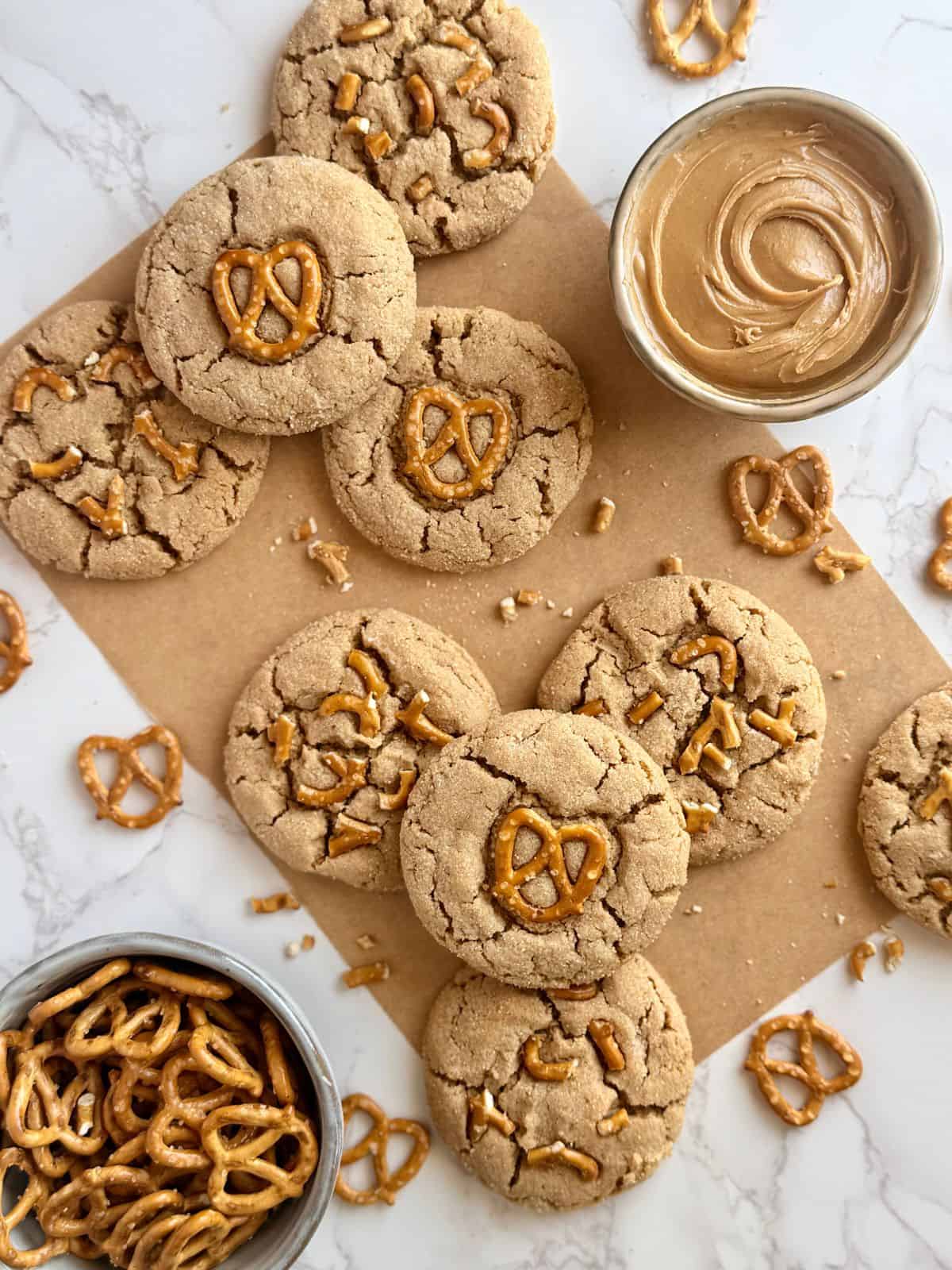 Peanut Butter Pretzel Cookies