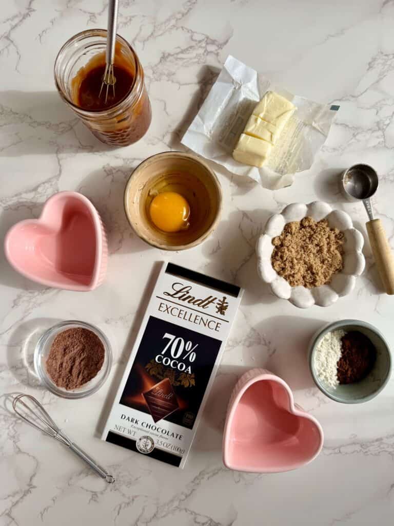 salted caramel molten lava cakes ingredients shot 