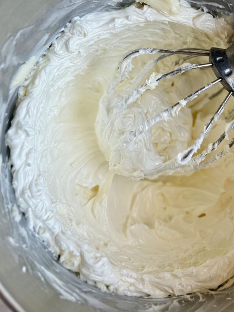 glossy smooth whipped butter for vanilla buttercream before adding powdered sugar
