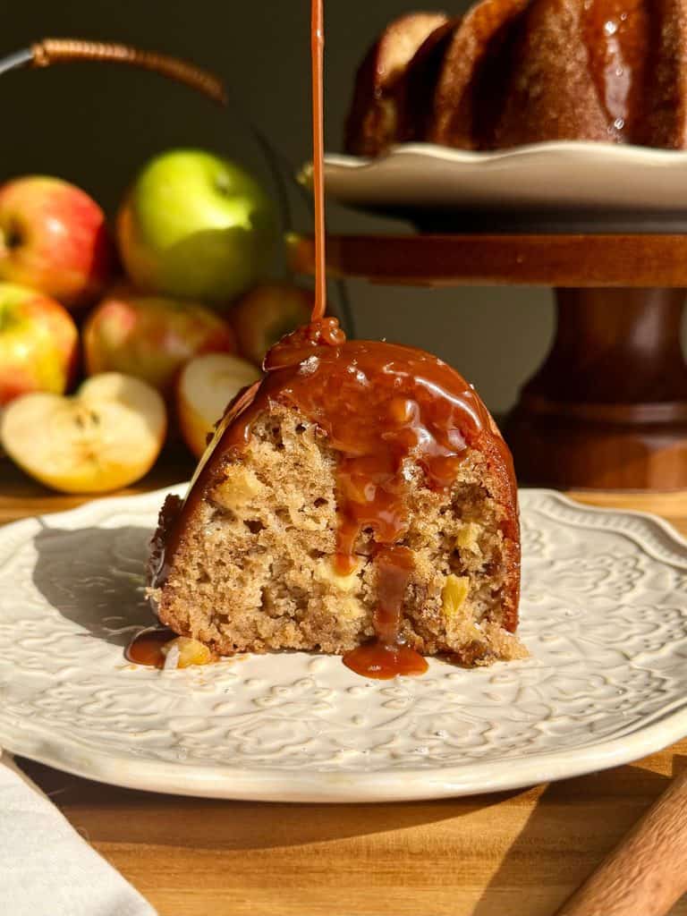 Salted Caramel Apple Bundt Cake